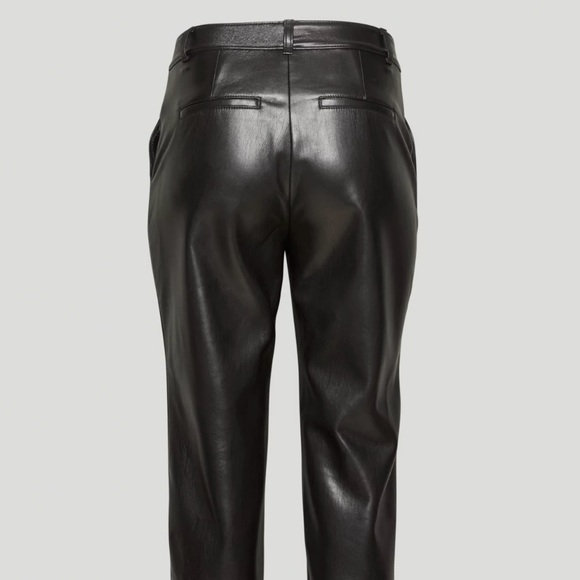 Babaton Vegan Leather Black Pants - Picture 3 of 11